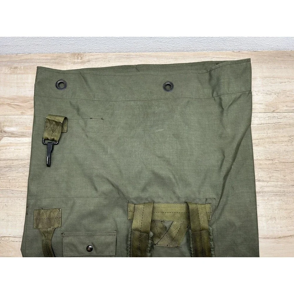 Genuine US Military Duffle Bag Army Soldier Surplus Green Cnvas Top Load Bag